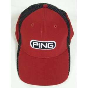  Ping Sport Stretch Hat Inferno Red L/XL Cap 2010 NEW 