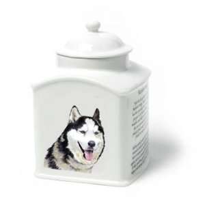  Siberian Husky Dog Van Vliet Porcelain Memorial Urn 