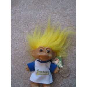  Russ Berrie Brewers Troll, with Yellow Hair 