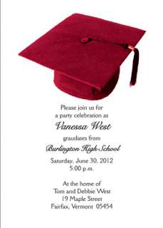 25 Personalized Graduation Party Invitations   Graduation Cap   Grad 