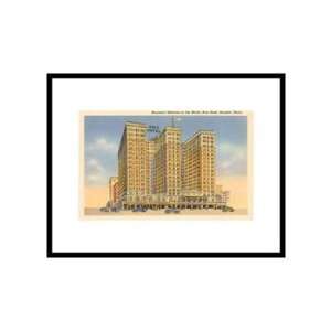  Rice Hotel, Houston, Texas Architecture Pre Matted Poster 