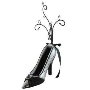  Cocktail Party Shoe Ring Jewelry Holder Black 10in: Home 