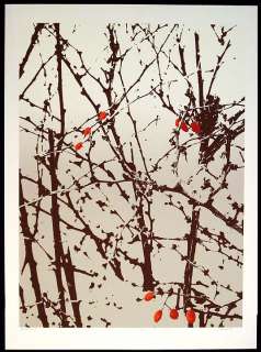 Jim Boutwell Winterberries I Original Art Serigraph Hand Signed 