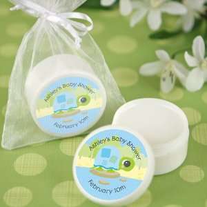  Blue Baby Turtle   Personalized Lip Balm Baby Shower Favors Baby