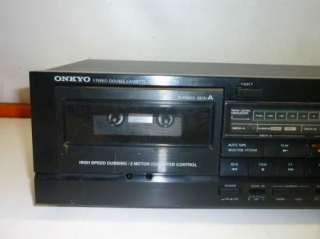 Onkyo Model TA W100 Dual Cassette Player Tape Deck  