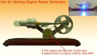 NEW HOT AIR STIRLING ENGINE ELECTRICITY/POWER GENERATOR FUNNY TOY WITH 
