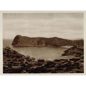  1928 Bay Kali Limenes Crete Village Greece Photogravure 