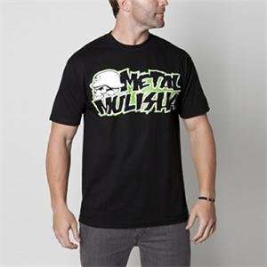   Metal Mulisha Corpo 2 Custom T shirt   X Large/Black/Green Automotive