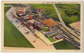 1935 ST. LOUIS MO old Lambert Field Airport Bi Planes postcard