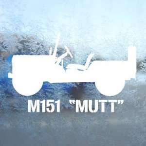  M151 Mutt Vietnam Era Jeep Top Down White Decal Car White 