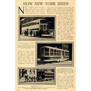  1914 Article New York City Street Cars Double Decker 