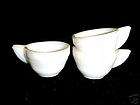 Akro Agate Rare Child Tea Set Small Concentric Ring White Cups / 4 