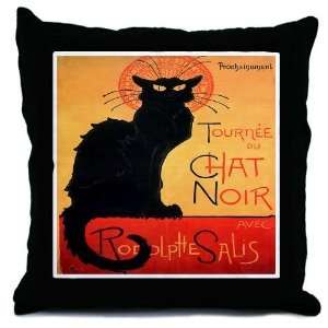  Chat Noir Pillow Throw Pillow by 