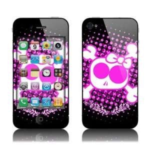  Apple iPhone 4 / 4S   Pink Skull   Vinyl Skin/Sticker 
