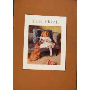 Antique Prints C1880 1924 The Prize Jealous Color Art