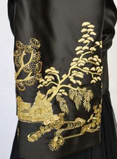 Alexander McQueen Silk Kimono Gown IT 40 4 6 NWT Embroidered Beaded 