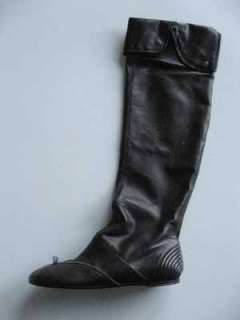 5K Alexander Mcqueen Skull Zippy Tall Knee Flat Boots 38 NIB  