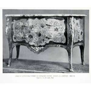 com 1927 Print French Commode Marquetry Rosewood Ground Wooden Veneer 