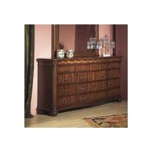   Dresser with Braided Veneer Inlay in Brown Cherry Furniture & Decor