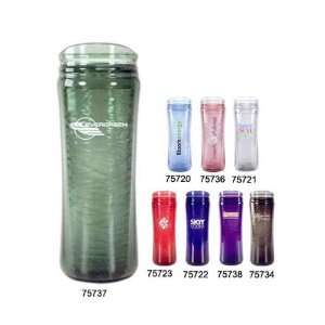   acrylic double wall tumbler with textured appearance.
