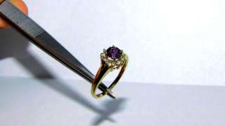 600 ★NATURAL PURPLE RUBY DIAMOND RING HOT COLOR ★  