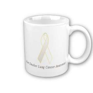  Non Smoker Lung Cancer Awareness Ribbon Coffee Mug 
