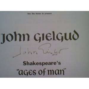  Gielgud, John Shakespeares Ages Of Man 1960 Theatre 