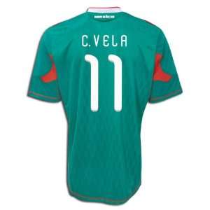  #11 C. Vela Mexico Home 2010 World Cup Jersey (Size L 
