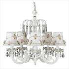   Collection Waterfall 5 Light Chandelier with Net Flower Shade White
