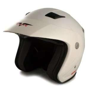  VCAN V526 Metro White Medium Open Face Helmet Automotive