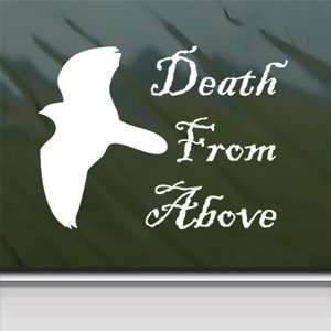  Death From Above Falcon Hawk Falconry White Sticker White 