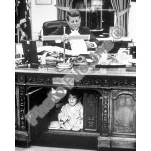  John F. Kennedy and John Kennedy Jr. in the Oval Office 
