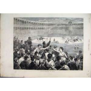  Bull Fighting Spain 1875 Horses Stadium Women Men Sport 