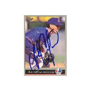  Archi Cianfrocco, Montreal Expos, 1992 Leaf Autographed 