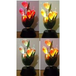  Fiber Optic Flower Color Changing Light   Bouquet of Roses 