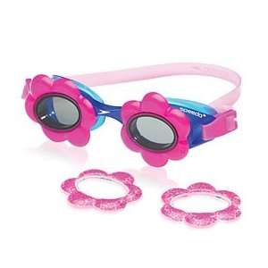  Speedo NeonWonders Pink Flower Kids Swim Goggles Sports 