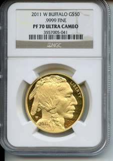 2011 NGC PF70UC $50 1oz Proof Gold American Buffalo PF70 coin  