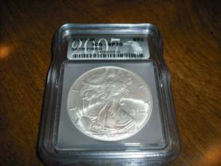 2007 W American Eagle Silver Coin ICG SP70 SATIN FINISH  