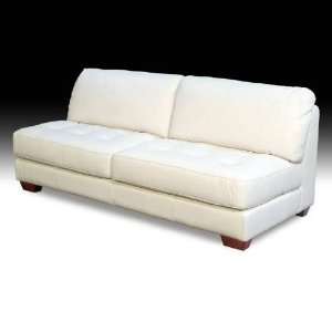  Diamond Sofa ZENARMLESSSOFAW Zen Armless Leather Tufted Sofa 