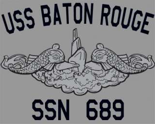 US Navy USS Baton Rouge SSN 689 Submarine T Shirt  