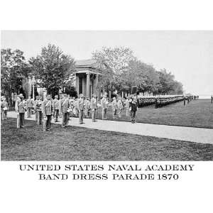  United States Naval Academy Band Dress Parade 1870 8 1/2 X 