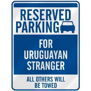   RESERVED PARKING FOR URUGUAYAN STRANGER  PARKING SIGN 