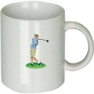  Golfing Drive Shot Ceramic Coffee Cup 