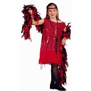  Childs Red Flapper Dress Costume (SizeSmall 4 6) Toys 