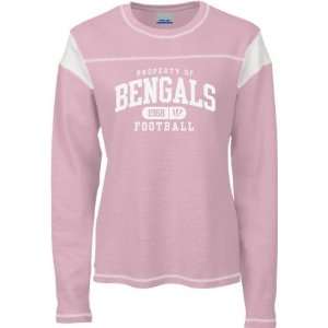  Cincinnati Bengals Womens Pink Basic Property Long Sleeve 
