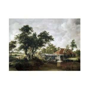  Meindert Hobbema   Watermill With The Great Red Roof 