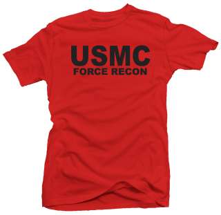 USMC Force Recon Marine Corps US New USA NWT T shirt  