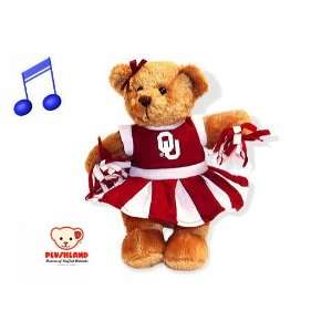 Oklahoma OU University Cheerleader Bear With Fightsong 