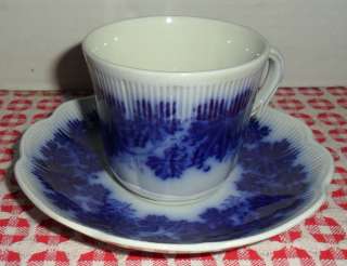 Percy by Upsala Ekeby Flow Blue Cup & Saucer Vinranka Sweden Gefle 