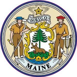  State of Maine Seal United States Car Bumper Sticker Decal 